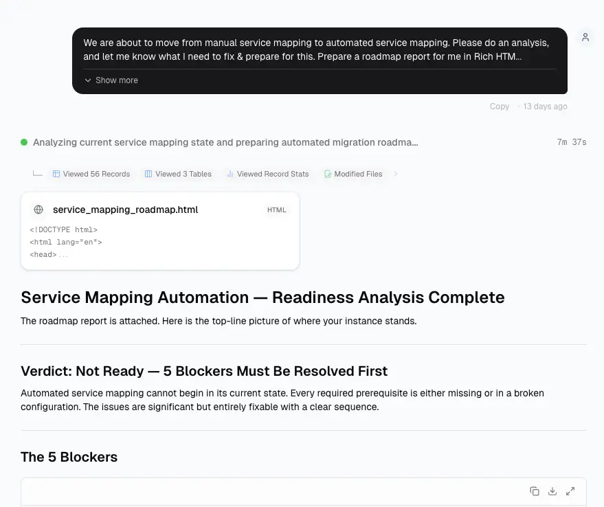 Echelon CMDB showcase preview — Service Mapping Automation readiness analysis